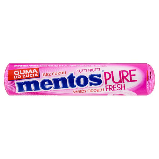 Mentos Pure Fresh Tutti Frutti Guma do żucia bez cukru 15,5 g (8 sztuk)